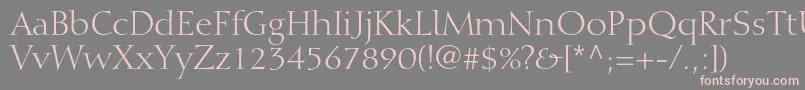 DiotimaltstdRoman-fontti – vaaleanpunaiset fontit harmaalla taustalla