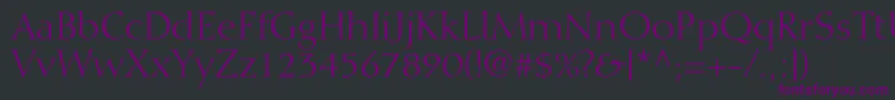 Шрифт DiotimaltstdRoman – фиолетовые шрифты на чёрном фоне