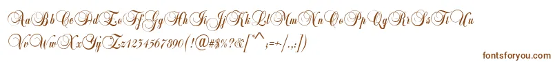 More about BalladScriptRegular Font BalladScriptRegular Font – Brown Fonts on White Background