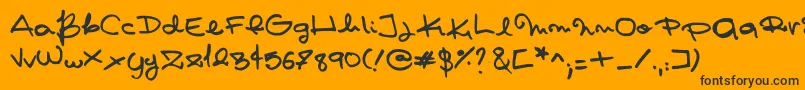Pashiz Font – Black Fonts on Orange Background