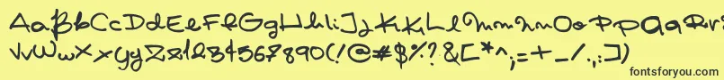 Pashiz Font – Black Fonts on Yellow Background