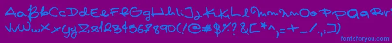 Pashiz Font – Blue Fonts on Purple Background