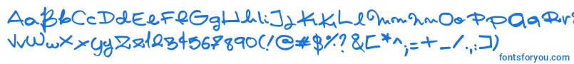 Шрифт Pashiz – синие шрифты на белом фоне