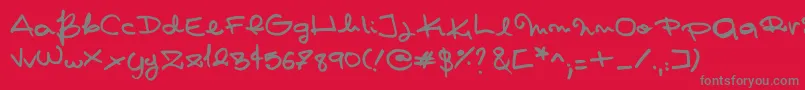Pashiz Font – Gray Fonts on Red Background