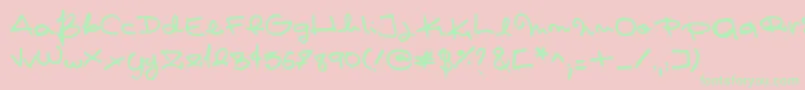 Pashiz Font – Green Fonts on Pink Background