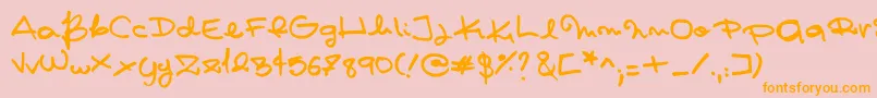 Pashiz Font – Orange Fonts on Pink Background