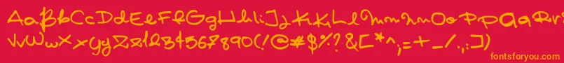 Шрифт Pashiz – оранжевые шрифты на красном фоне