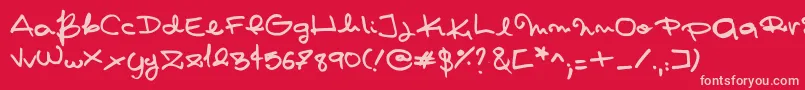Pashiz Font – Pink Fonts on Red Background