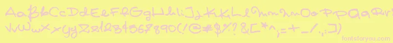 Pashiz Font – Pink Fonts on Yellow Background