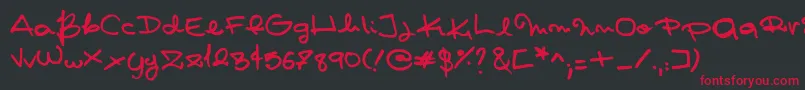 Pashiz Font – Red Fonts on Black Background