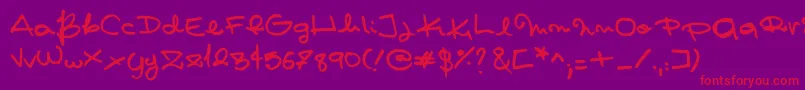 Pashiz Font – Red Fonts on Purple Background