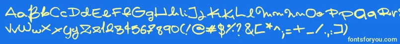 Pashiz Font – Yellow Fonts on Blue Background