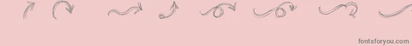GoAroundTheBooksArrows Font – Gray Fonts on Pink Background