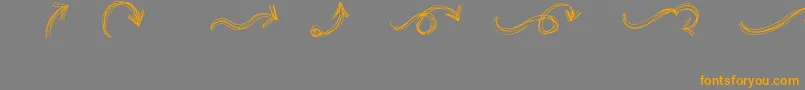 GoAroundTheBooksArrows Font – Orange Fonts on Gray Background