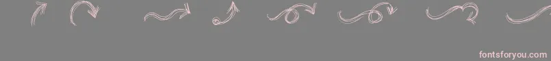 GoAroundTheBooksArrows Font – Pink Fonts on Gray Background