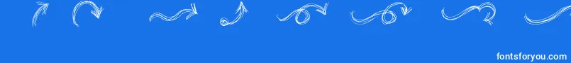 GoAroundTheBooksArrows Font – White Fonts on Blue Background