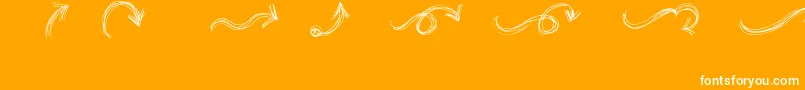 GoAroundTheBooksArrows Font – White Fonts on Orange Background