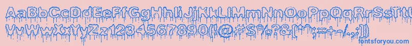 fuente PlasmaDripEmptyBrk – Fuentes Azules Sobre Fondo Rosa