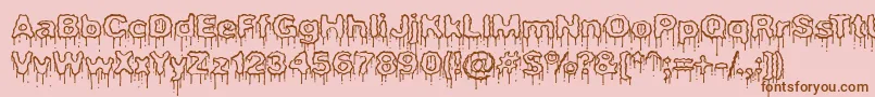 PlasmaDripEmptyBrk Font – Brown Fonts on Pink Background