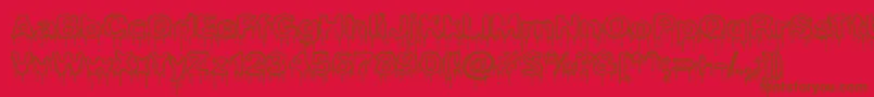 PlasmaDripEmptyBrk Font – Brown Fonts on Red Background