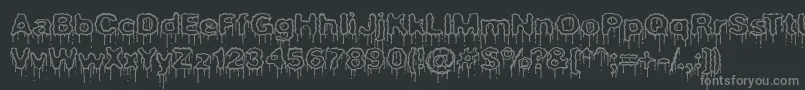 Шрифт PlasmaDripEmptyBrk – серые шрифты на чёрном фоне