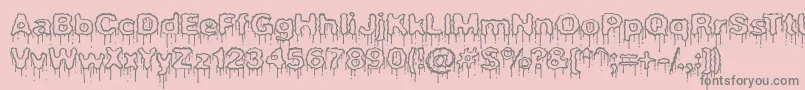 PlasmaDripEmptyBrk Font – Gray Fonts on Pink Background