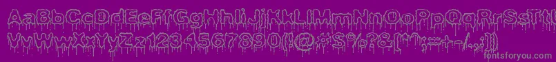PlasmaDripEmptyBrk-Schriftart – Graue Schriften auf violettem Hintergrund