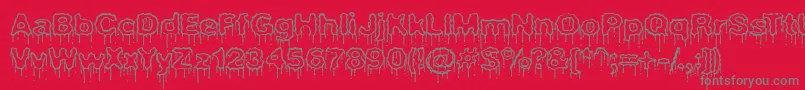 PlasmaDripEmptyBrk Font – Gray Fonts on Red Background