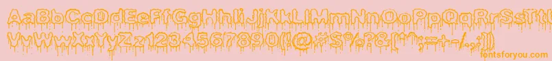 PlasmaDripEmptyBrk Font – Orange Fonts on Pink Background