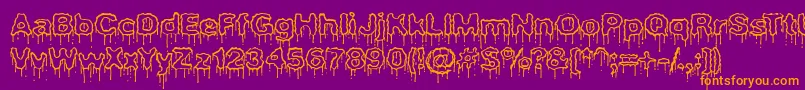 fuente PlasmaDripEmptyBrk – Fuentes Naranjas Sobre Fondo Morado