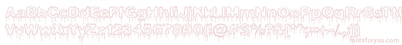 PlasmaDripEmptyBrk Font – Pink Fonts on White Background