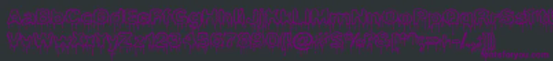 Police PlasmaDripEmptyBrk – polices violettes sur fond noir