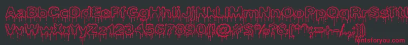 PlasmaDripEmptyBrk Font – Red Fonts on Black Background