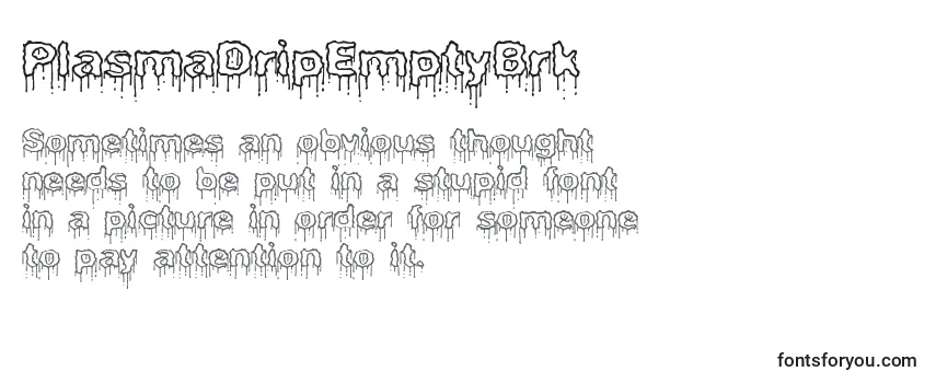 Обзор шрифта PlasmaDripEmptyBrk