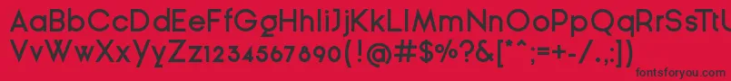 GinРІraSansSemiBold Font – Black Fonts on Red Background