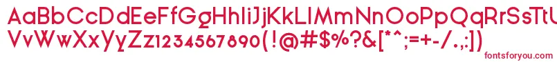 GinРІraSansSemiBold-fontti – punaiset fontit valkoisella taustalla