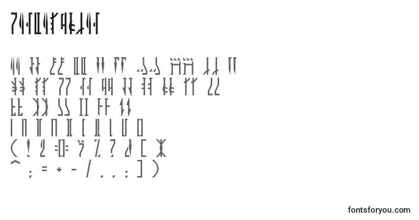 Шрифт Mandalorian – алфавит, цифры, специальные символы