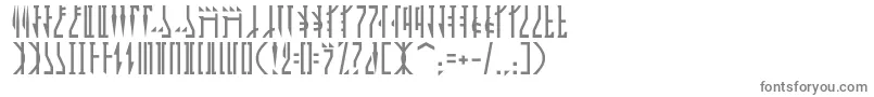 Mandalorian-fontti – harmaat kirjasimet valkoisella taustalla