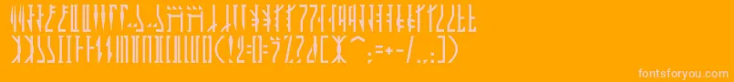 Mandalorian Font – Pink Fonts on Orange Background