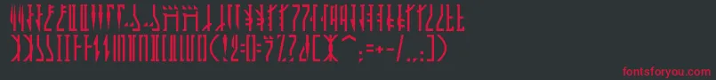 Mandalorian Font – Red Fonts on Black Background