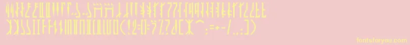 Mandalorian Font – Yellow Fonts on Pink Background