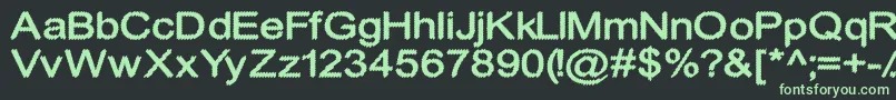 フォントCylonicCrossdraft – 黒い背景に緑の文字