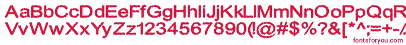 CylonicCrossdraft-Schriftart – Rote Schriften auf weißem Hintergrund