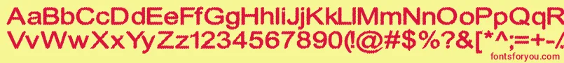 CylonicCrossdraft Font – Red Fonts on Yellow Background