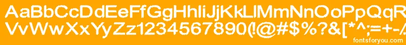 CylonicCrossdraft Font – White Fonts on Orange Background