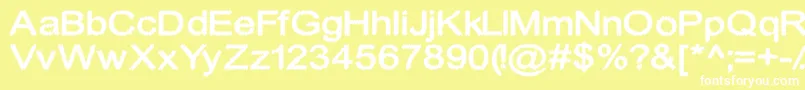 CylonicCrossdraft Font – White Fonts on Yellow Background