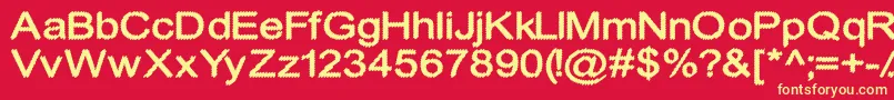 CylonicCrossdraft Font – Yellow Fonts on Red Background
