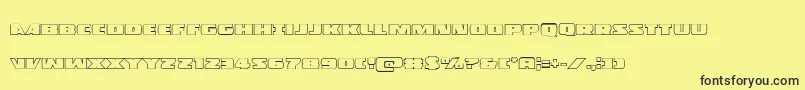 Policecruiserout Font – Black Fonts on Yellow Background