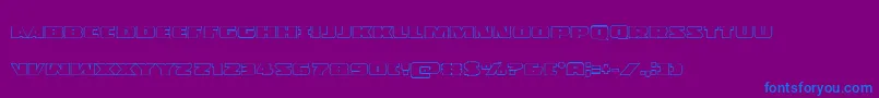 Weitere Informationen zur Policecruiserout-Schriftart Policecruiserout-Schriftart – Blaue Schriften auf violettem Hintergrund