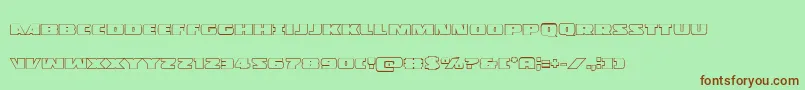 Policecruiserout Font – Brown Fonts on Green Background